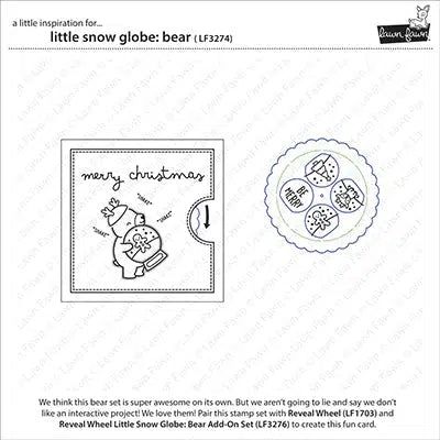 Lawn Fawn - Clear Stamps - Little Snow Globe: Bear-ScrapbookPal