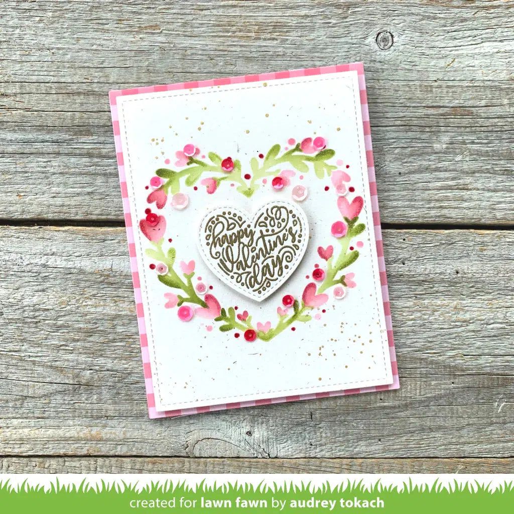 Lawn Fawn - Clear Stamps - Magic Heart Messages-ScrapbookPal