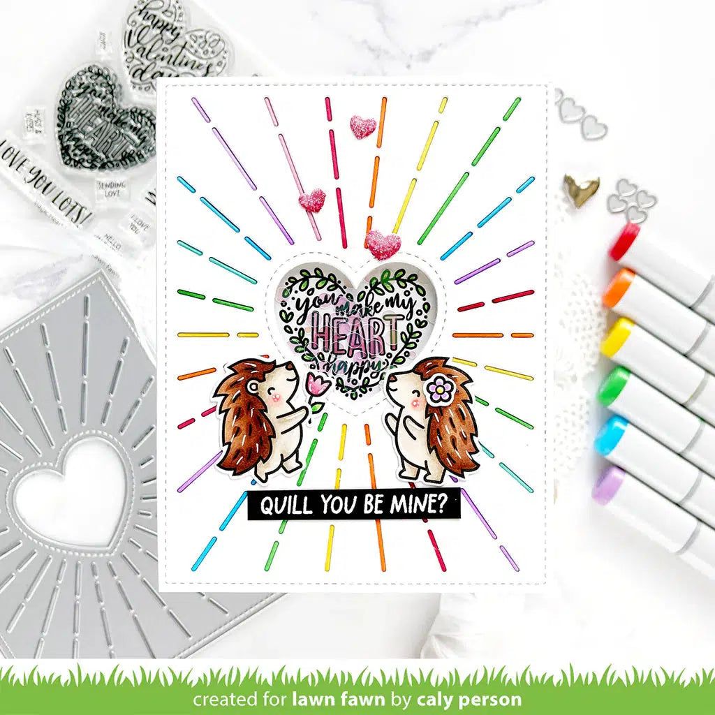 Lawn Fawn - Clear Stamps - Magic Heart Messages-ScrapbookPal