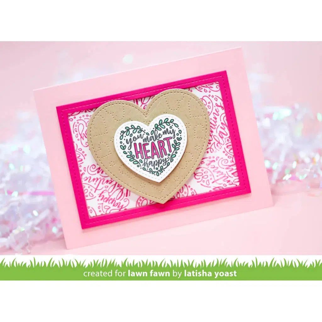 Lawn Fawn - Clear Stamps - Magic Heart Messages-ScrapbookPal