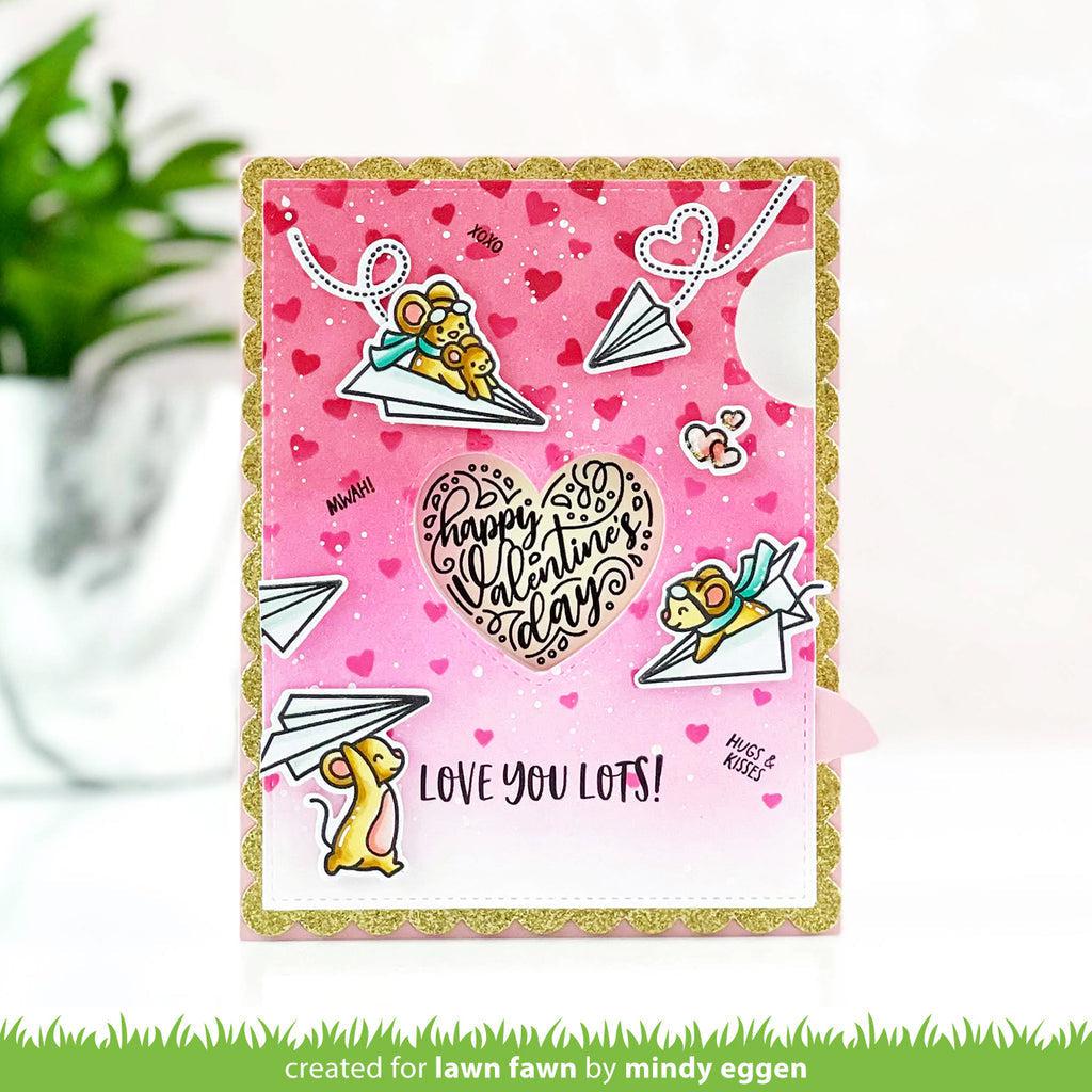 Lawn Fawn - Clear Stamps - Magic Heart Messages-ScrapbookPal