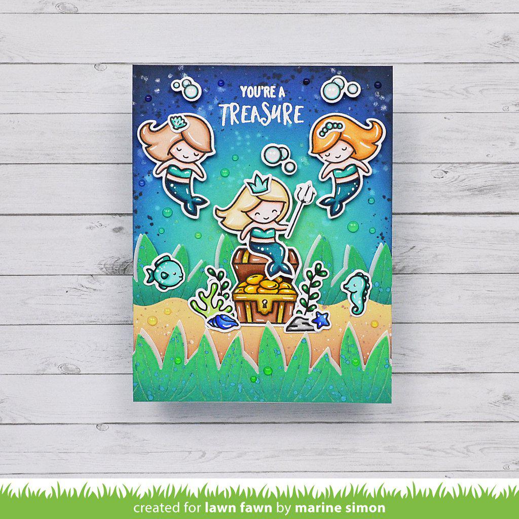 Lawn Fawn - Clear Stamps - Mermaid for You Flip-Flop-ScrapbookPal