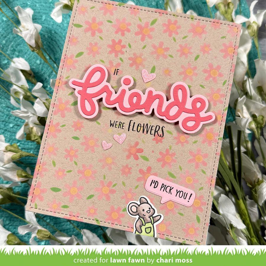 Lawn Fawn - Clear Stamps - Mice Flowers-ScrapbookPal