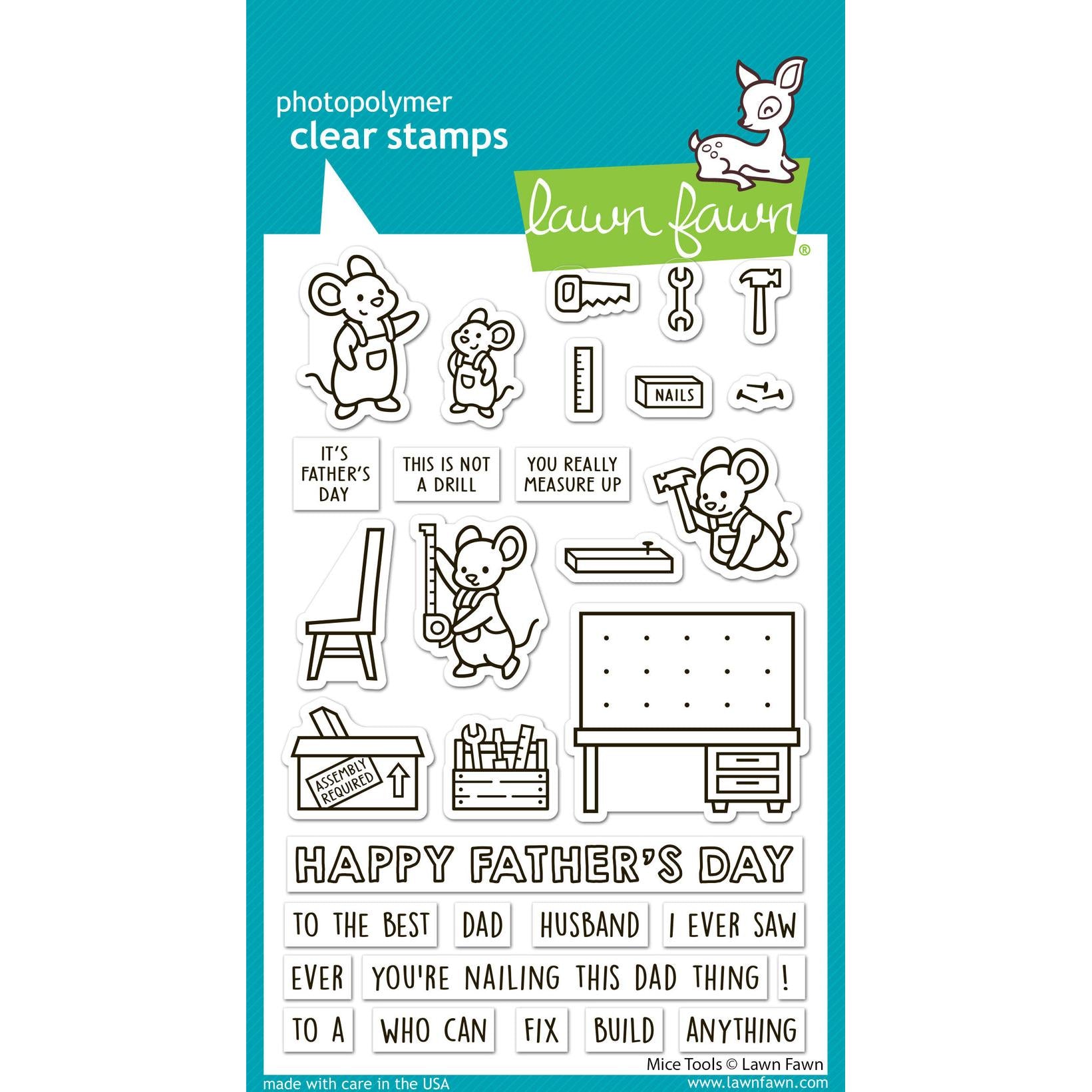 Lawn Fawn - Clear Stamps - Mice Tools-ScrapbookPal
