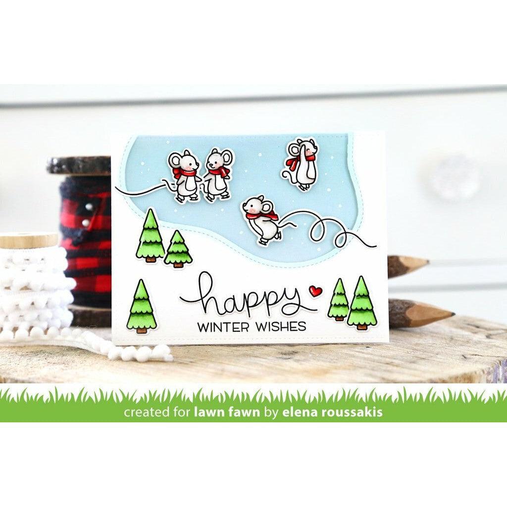 Lawn Fawn - Clear Stamps - Mice on Ice-ScrapbookPal