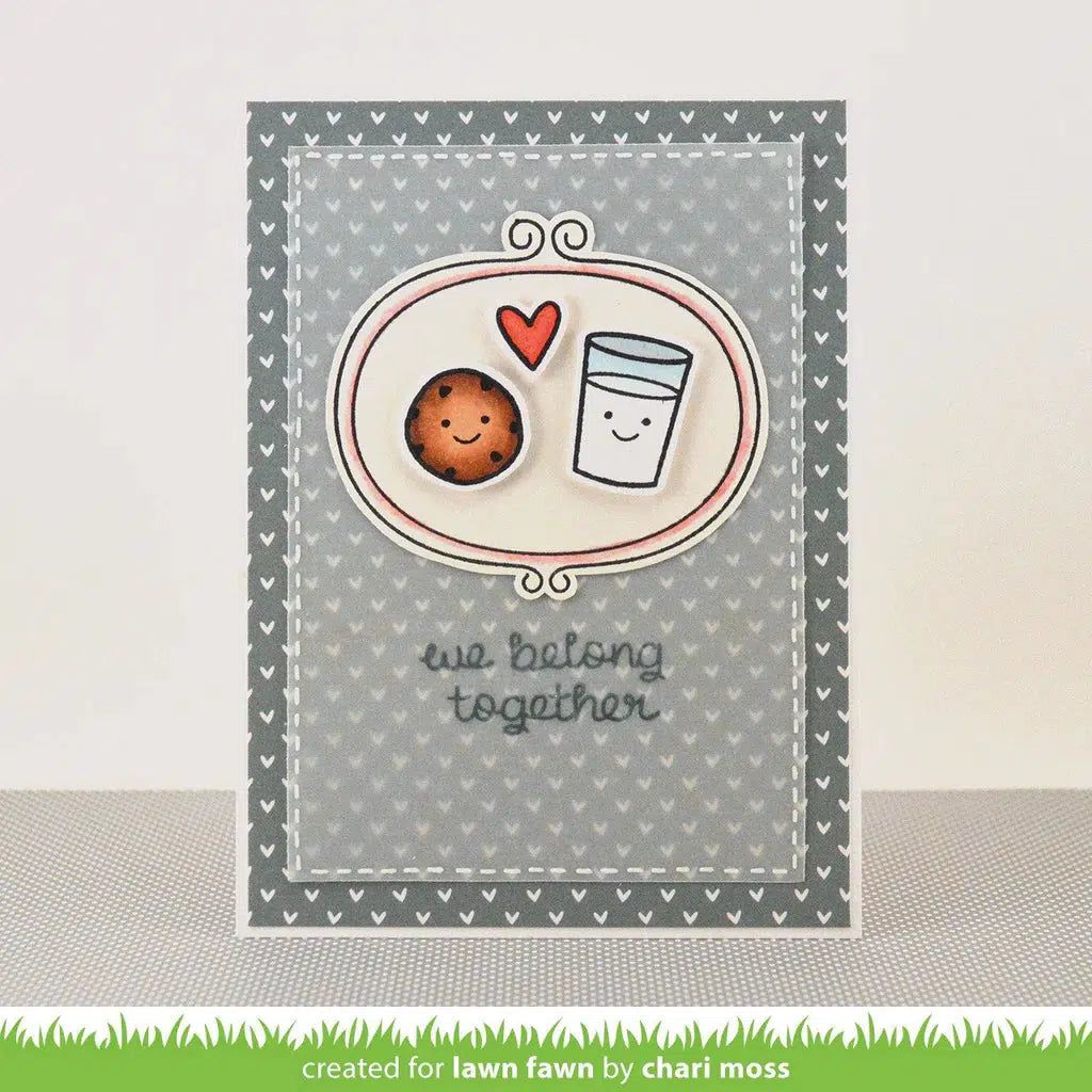 Lawn Fawn - Clear Stamps - Milk and Cookies-ScrapbookPal