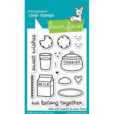 Lawn Fawn - Clear Stamps - Milk and Cookies-ScrapbookPal