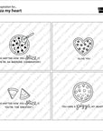 Lawn Fawn - Clear Stamps - Pizza My Heart-ScrapbookPal