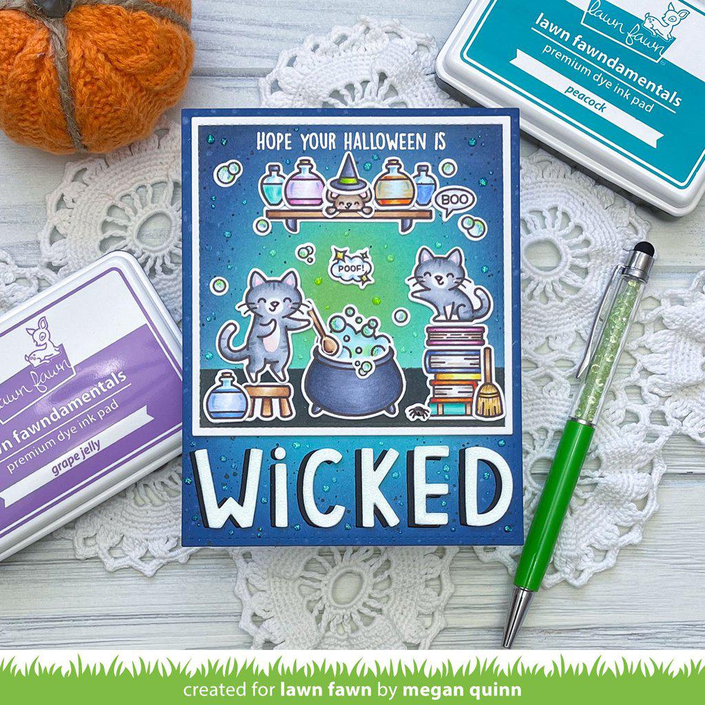 Lawn Fawn - Clear Stamps - Purrfectly Wicked-ScrapbookPal