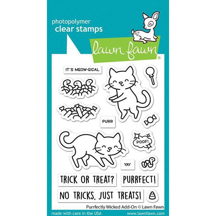 Lawn Fawn - Clear Stamps - Purrfectly Wicked Add-On-ScrapbookPal