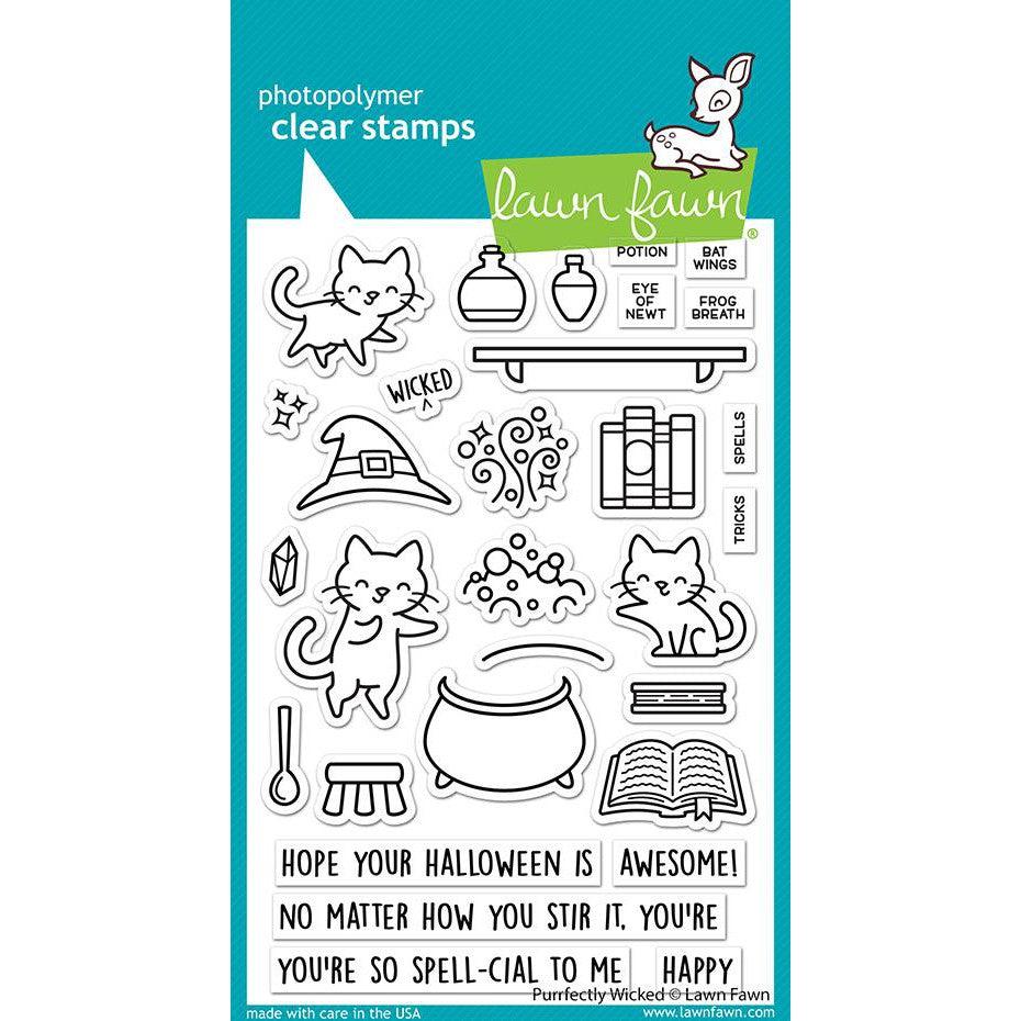 Lawn Fawn - Clear Stamps - Purrfectly Wicked-ScrapbookPal