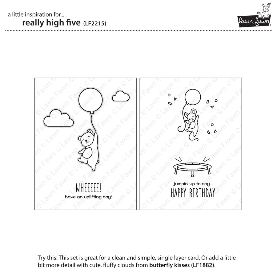 Lawn Fawn - Clear Stamps - Really High Five-ScrapbookPal