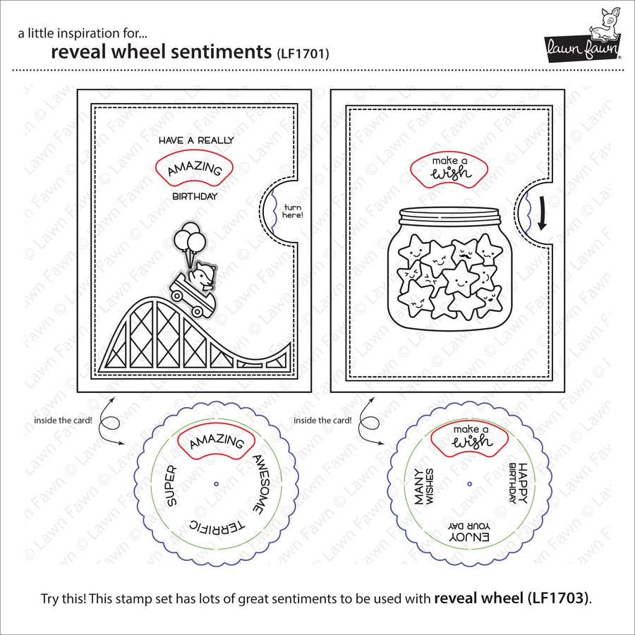 Lawn Fawn - Clear Stamps - Reveal Wheel Sentiments-ScrapbookPal