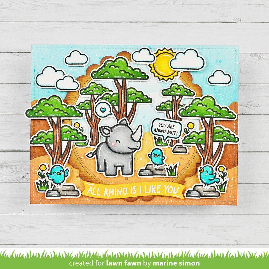 Lawn Fawn - Clear Stamps - Rhino-Mite!-ScrapbookPal