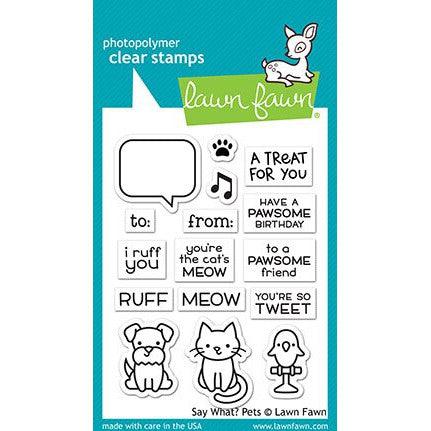 Lawn Fawn - Clear Stamps - Say What? Pets-ScrapbookPal