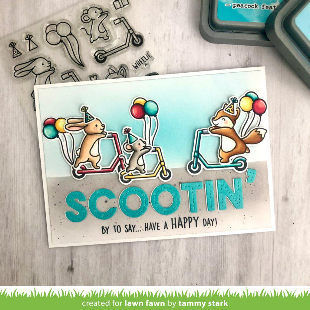 Lawn Fawn - Clear Stamps - Scootin&#39; By-ScrapbookPal