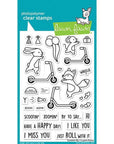 Lawn Fawn - Clear Stamps - Scootin' By-ScrapbookPal