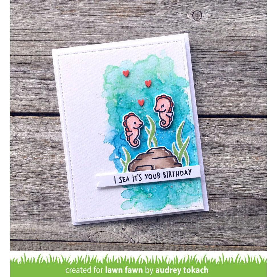 Lawn Fawn - Clear Stamps - Seahorsin&#39; Around-ScrapbookPal