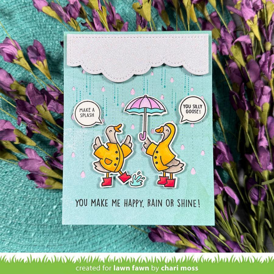 Lawn Fawn - Lawn Cuts - Silly Goose, Rain Or Shine!-ScrapbookPal
