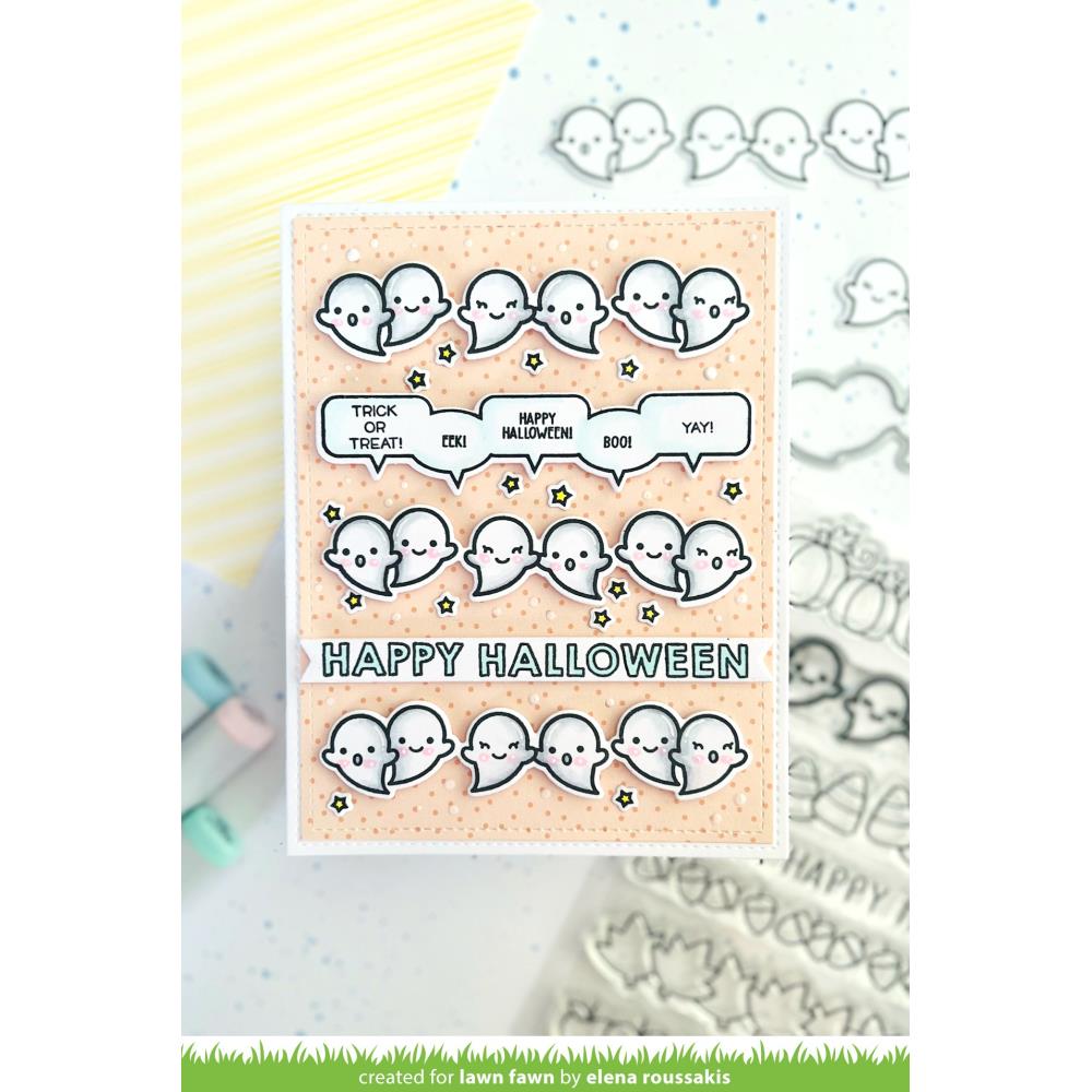 Set Timbri Trasparenti Lawn Fawn | Piccole Icone Di Halloween Per Card Making E Scrapbooking