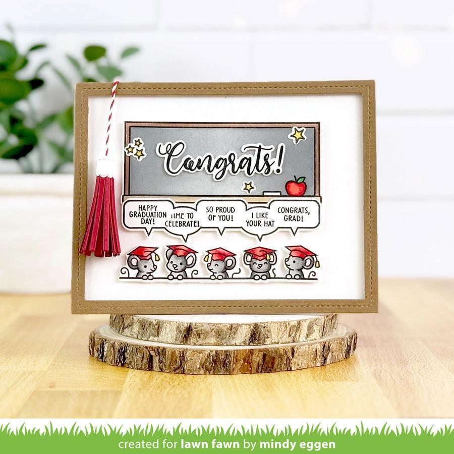 Lawn Fawn - Clear Stamps - Simply Celebrate Graduation-ScrapbookPal