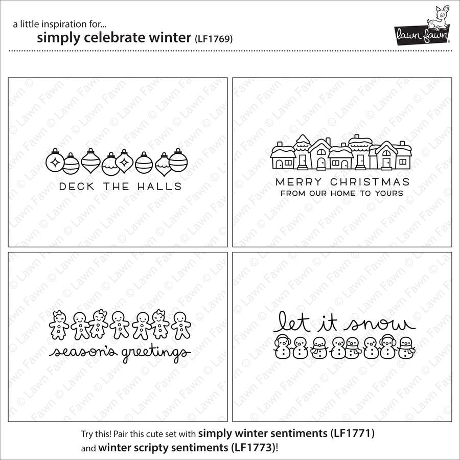 Lawn Fawn - Clear Stamps - Simply Celebrate Winter-ScrapbookPal