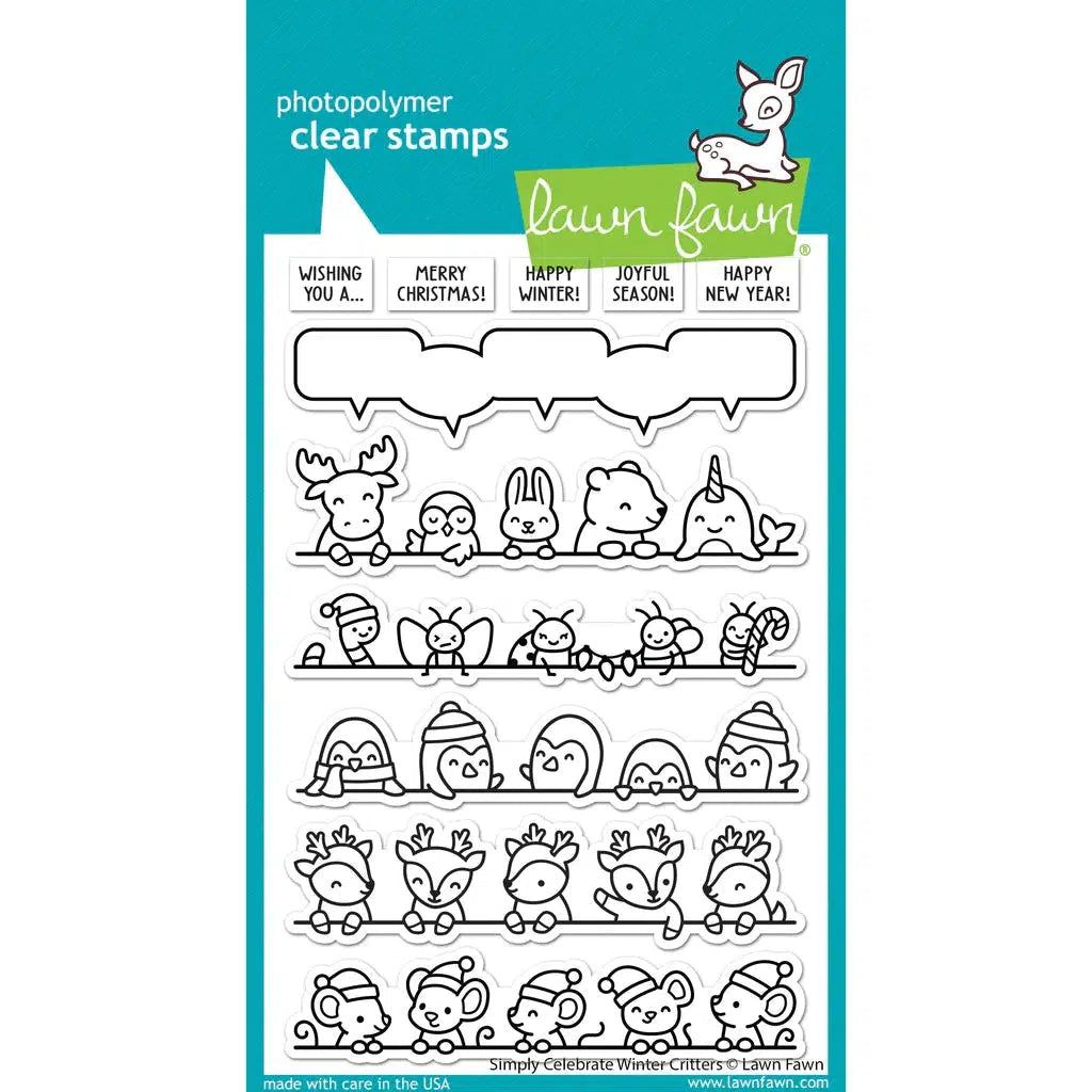 Lawn Fawn - Clear Stamps - Simply Celebrate Winter Critters-ScrapbookPal