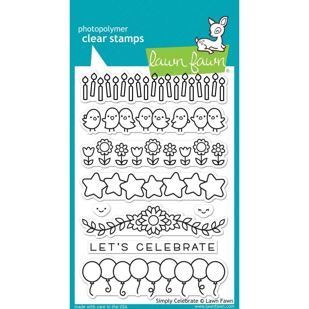 Lawn Fawn - Clear Stamps - Simply Celebrate-ScrapbookPal