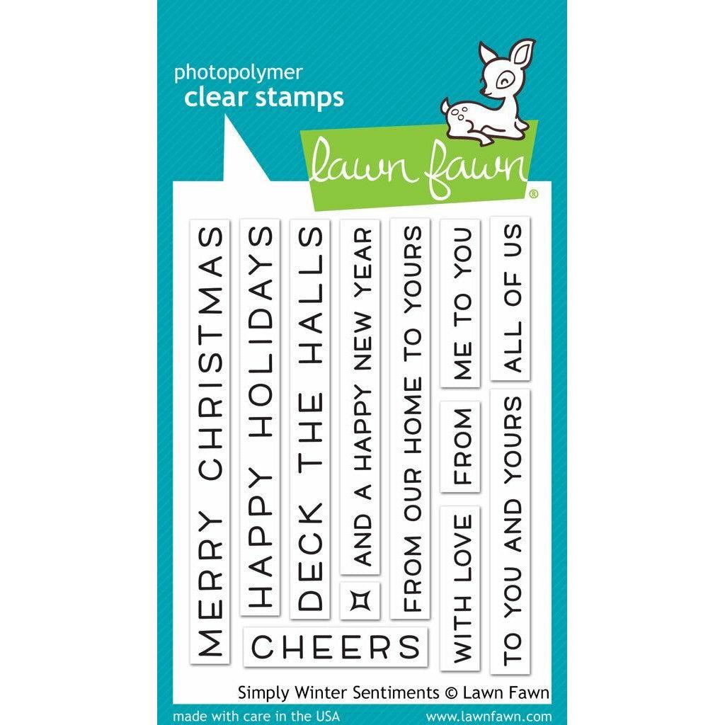 Lawn Fawn - Clear Stamps - Simply Winter Sentiments-ScrapbookPal