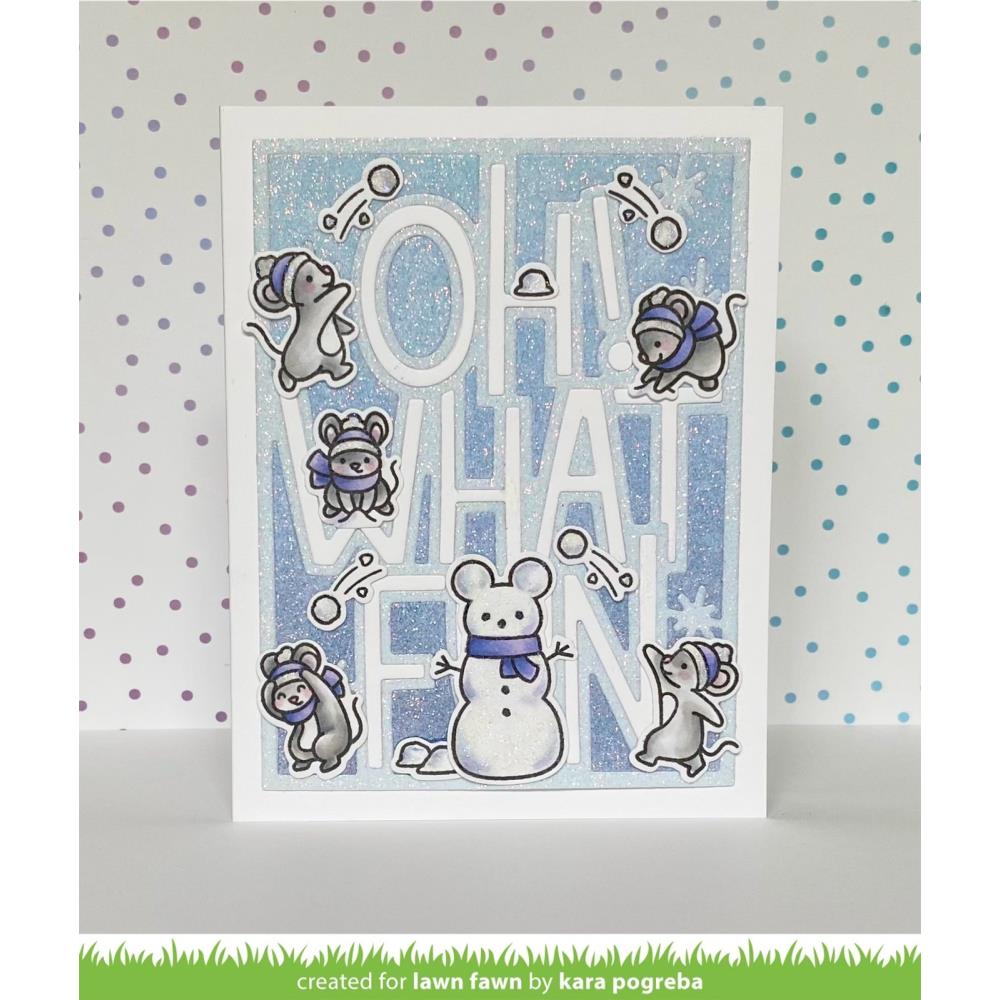 Lawn Fawn - Clear Stamps - Snowball Fight-ScrapbookPal