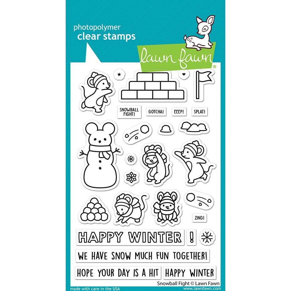 Lawn Fawn - Clear Stamps - Snowball Fight-ScrapbookPal