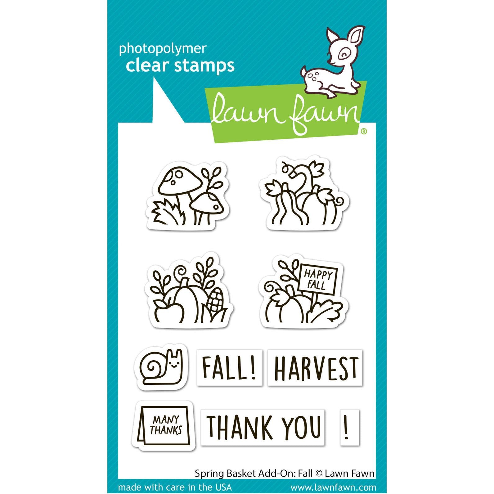 Lawn Fawn - Clear Stamps - Spring Basket Add-on: Fall-ScrapbookPal