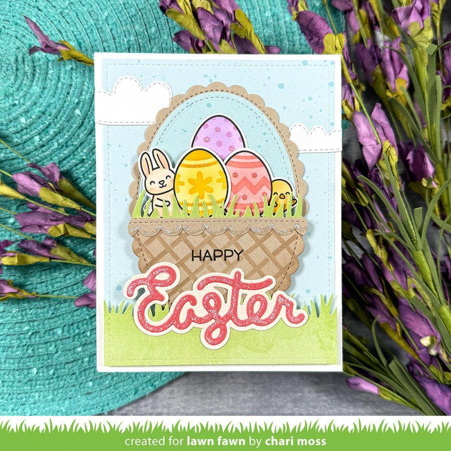 Lawn Fawn - Clear Stamps - Stamp 'n Stencil Easter Eggs-ScrapbookPal