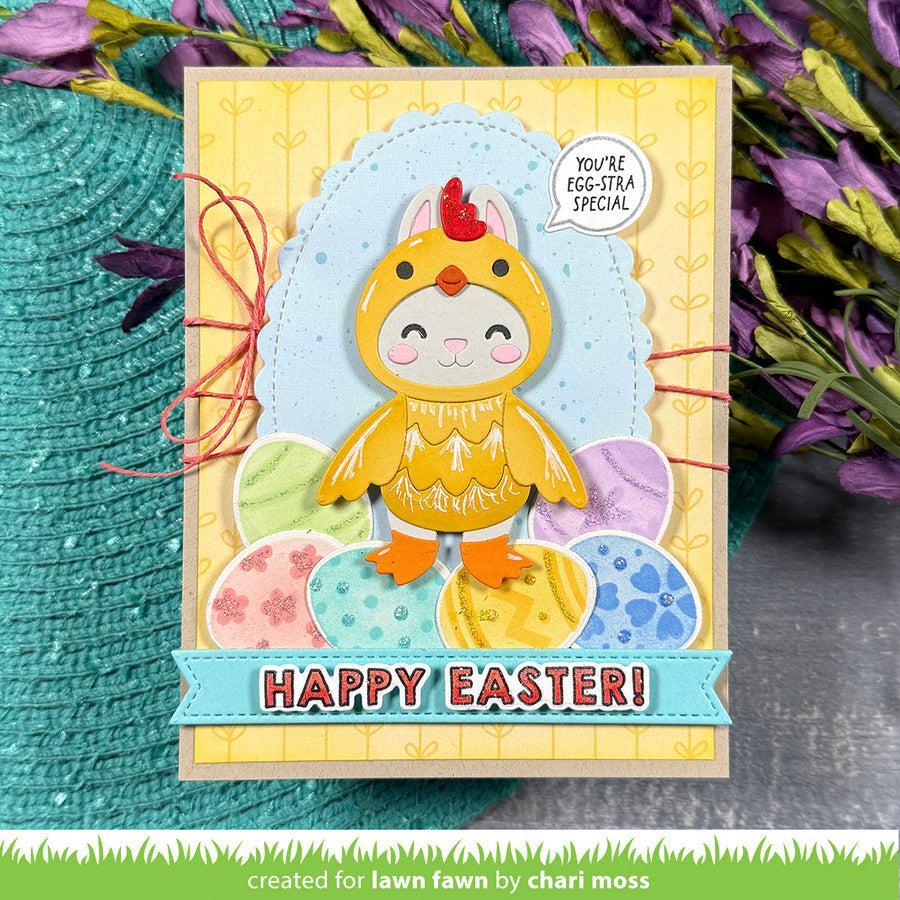 Lawn Fawn - Clear Stamps - Stamp 'n Stencil Easter Eggs-ScrapbookPal