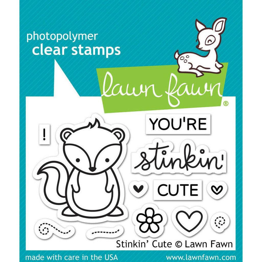 Lawn Fawn - Clear Stamps - Stinkin' Cute-ScrapbookPal