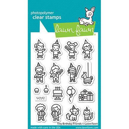 Set Di Timbri Trasparenti Lawn Fawn – 3x4" Tiny Birthday Friends, Per Scrapbooking E Biglietti D'auguri, Fai Da Te