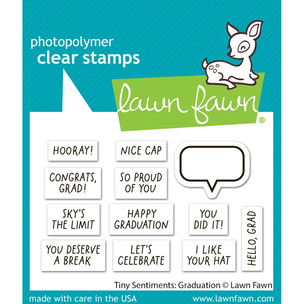 Lawn Fawn - Clear Stamps - Tiny Sentiments: Graduation-ScrapbookPal
