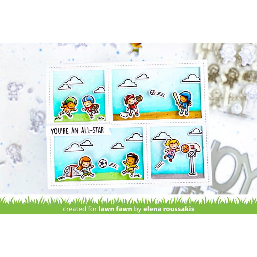 Lawn Fawn - Clear Stamps - Tiny Sports Friends-ScrapbookPal