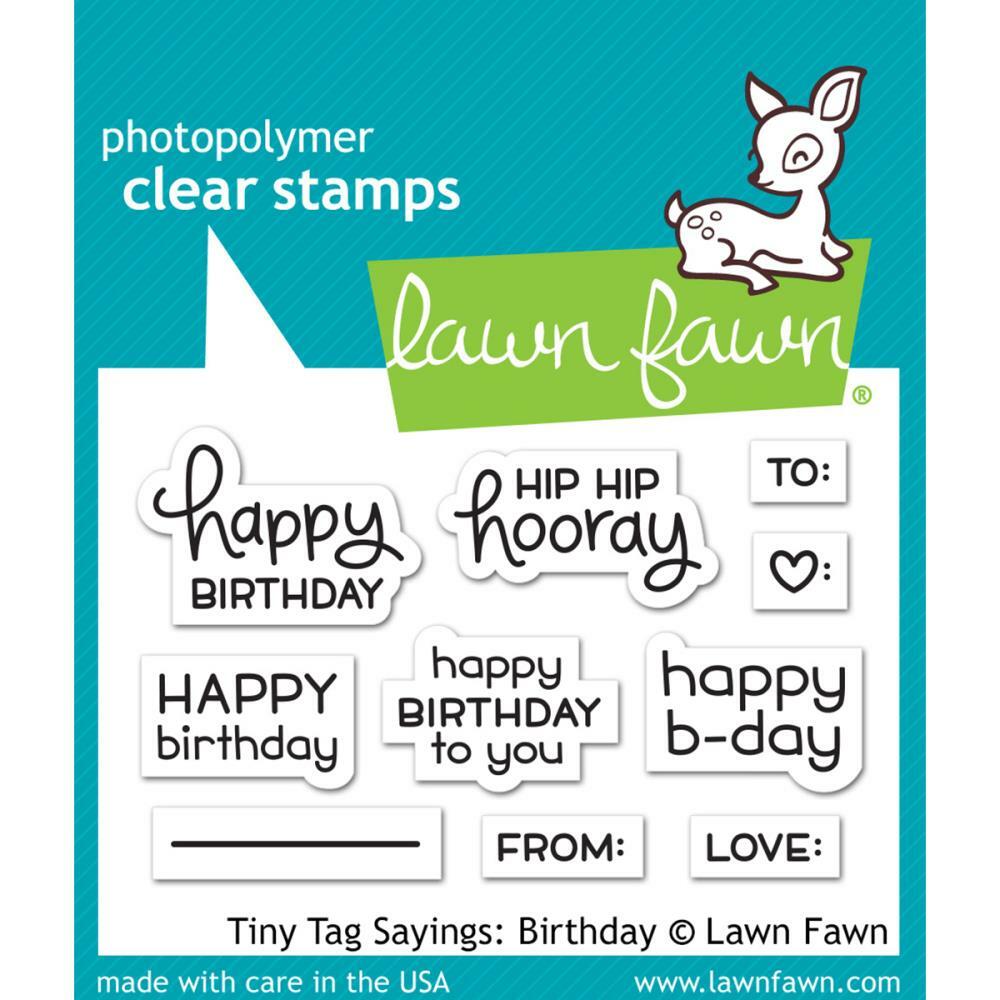 Lawn Fawn - Clear Stamps - Tiny Tag Sayings: Birthday-ScrapbookPal