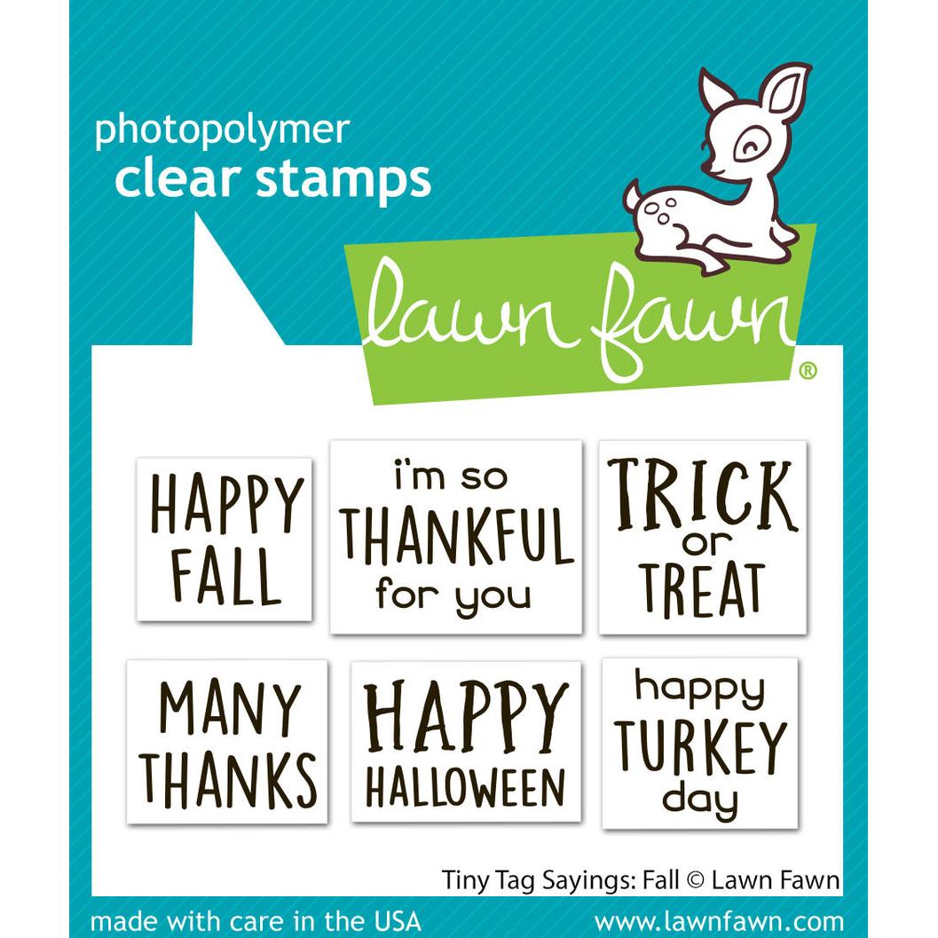 Lawn Fawn - Clear Stamps - Tiny Tag Sayings: Fall-ScrapbookPal