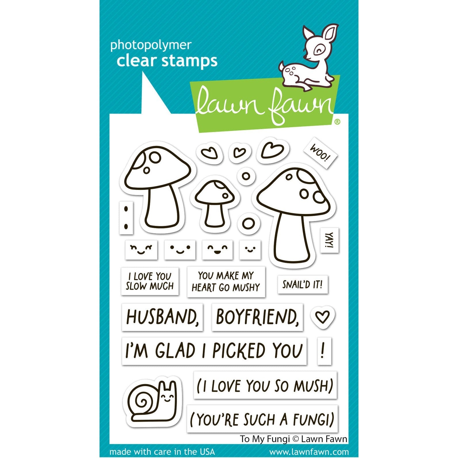 Lawn Fawn - Clear Stamps - To My Fungi-ScrapbookPal