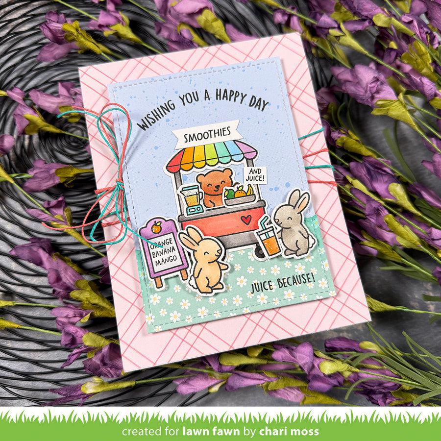 Lawn Fawn - Clear Stamps - Treat Cart Add-On: Smoothies 'N Juice-ScrapbookPal