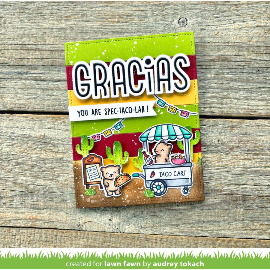 Lawn Fawn - Coloring Stencils - Treat Cart Add-On: Tacos-ScrapbookPal