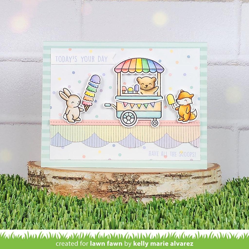 Lawn Fawn - Clear Stamps - Treat Cart Sentiment Add-On-ScrapbookPal