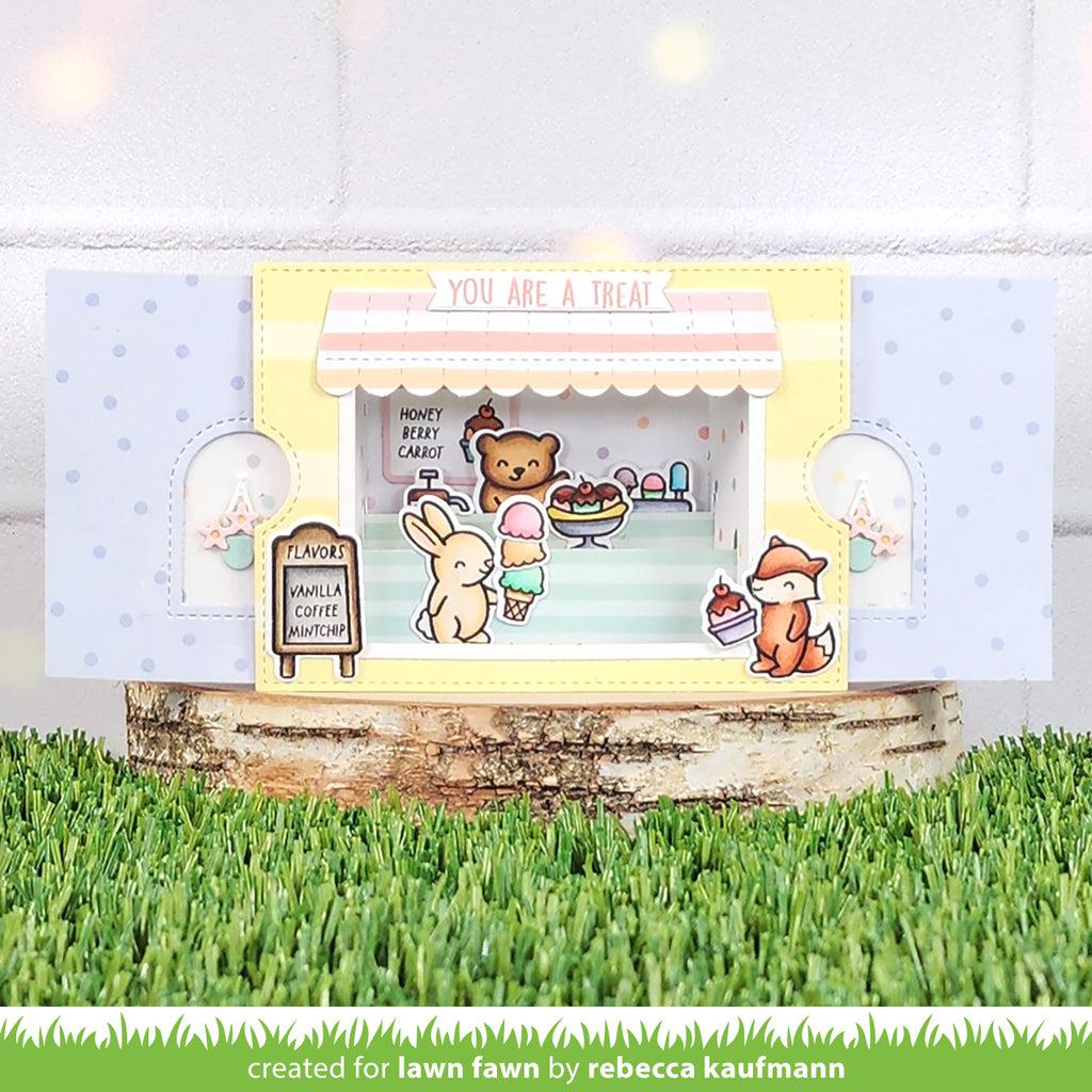 Lawn Fawn - Clear Stamps - Treat Cart Sentiment Add-On-ScrapbookPal