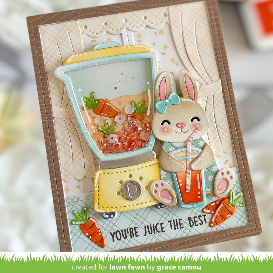 Lawn Fawn - Clear Stamps - Treat Cart Sentiment Add-On: Smoothies &#39;N Juice-ScrapbookPal