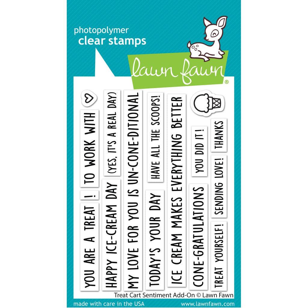 Lawn Fawn - Clear Stamps - Treat Cart Sentiment Add-On-ScrapbookPal