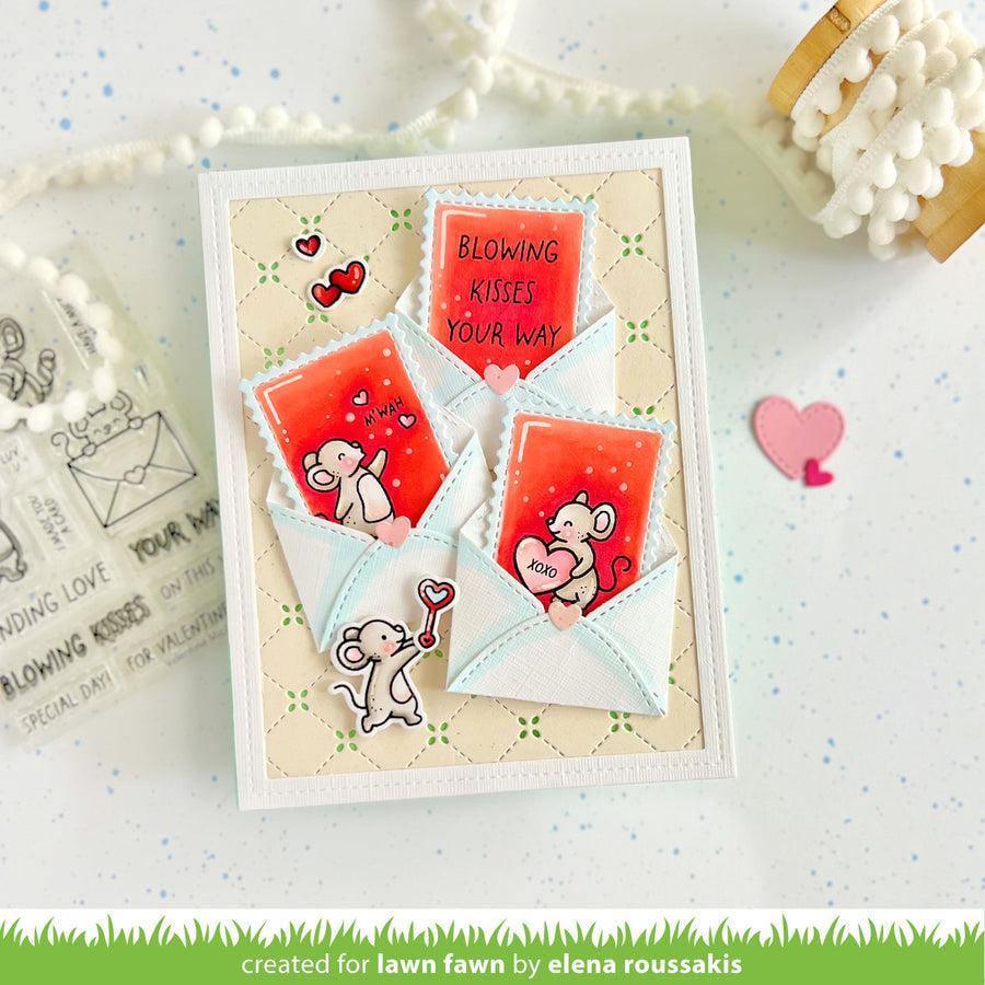 Lawn Fawn - Clear Stamps - Valentine Mice-ScrapbookPal