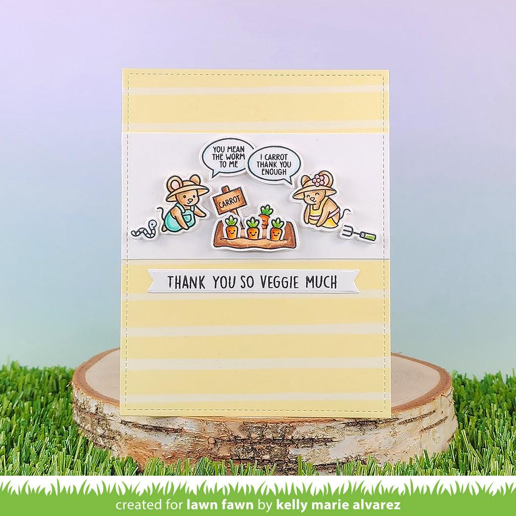 Lawn Fawn - Clear Stamps - Veggie Happy-ScrapbookPal