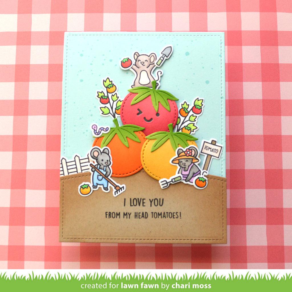 Lawn Fawn - Clear Stamps - Veggie Happy-ScrapbookPal